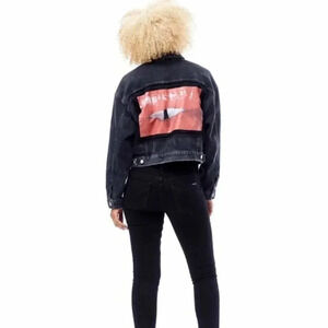 Hudson REI Cropped Denim  Graphic Jacket